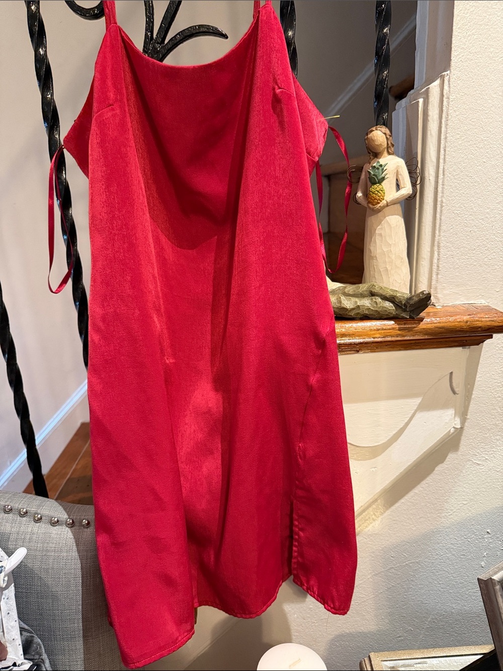 Urban Outfitters Hot Pink Satin Cami Dress